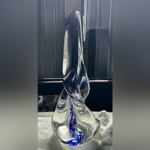 Hand-blown glass sculpture by American artist Rollin Karg 1998. Rare!!!
